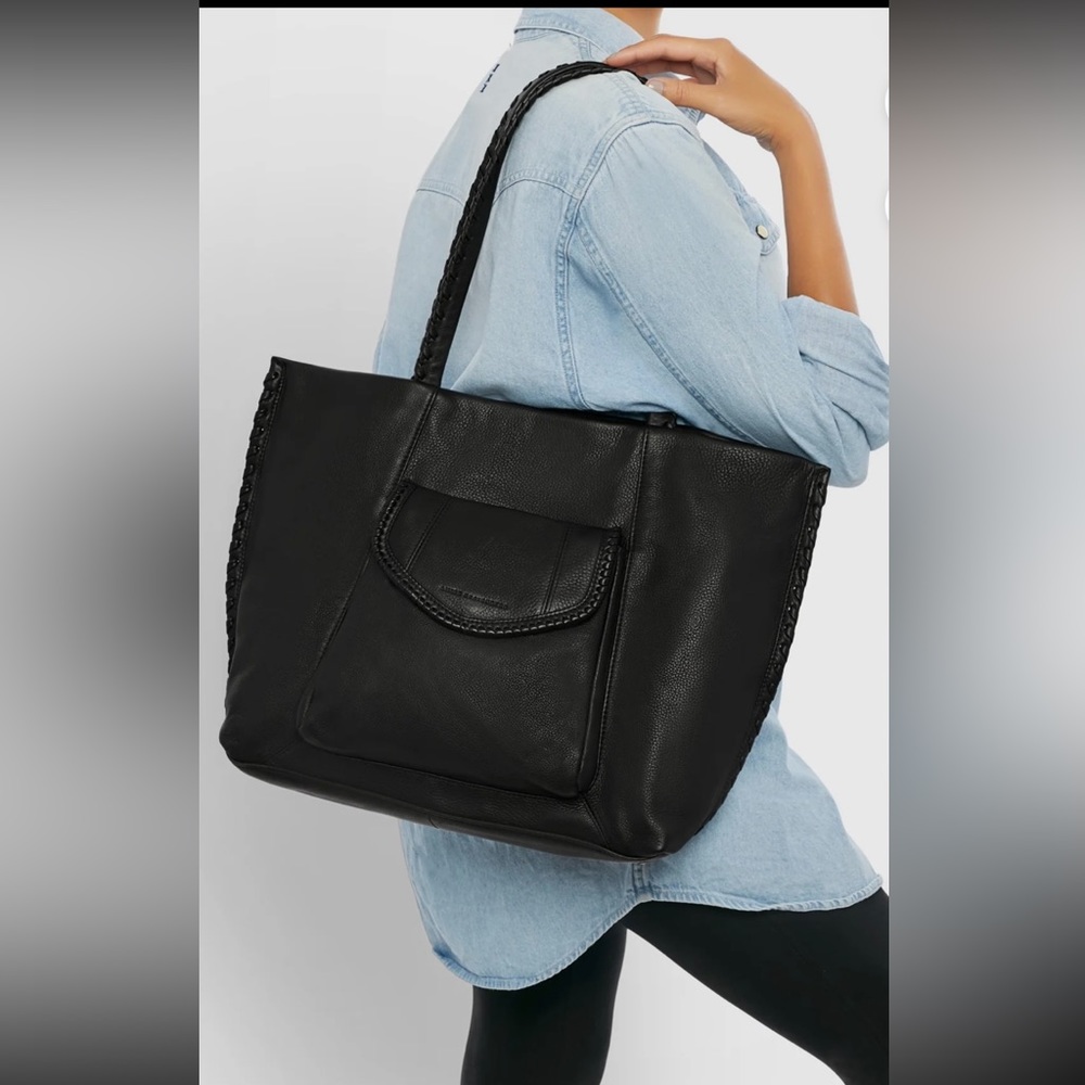 Aimee Kestenberg All For Love spacious black leather tote